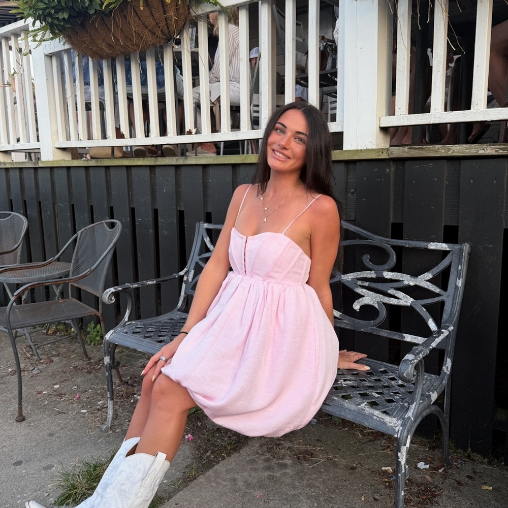 Revolve cupcake dress Pink Strapless Dress